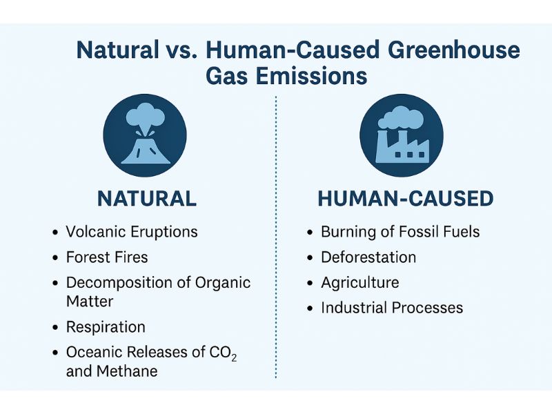 Percentage of Greenhouse Gases Caused by Humans